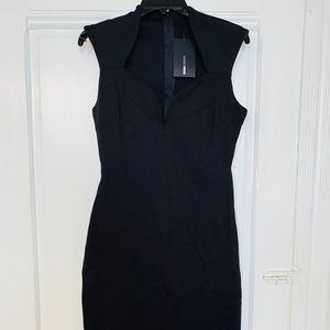 Black fitted dress